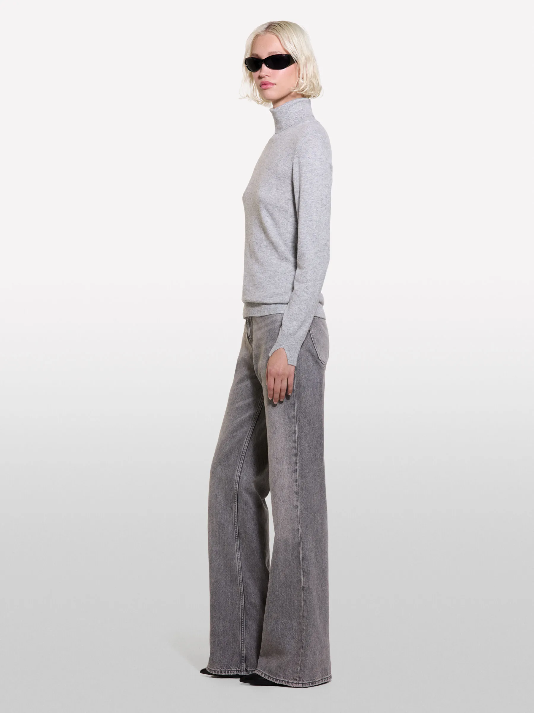 Maglia dolcevita grigia regular fit